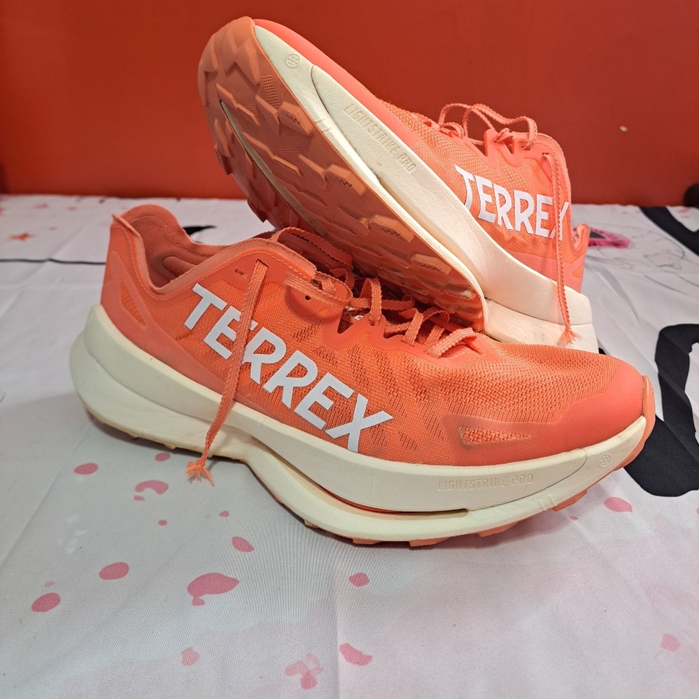 Adidas Terrex Agravic Speed Trail Running Shoes Orange Mens Size 11